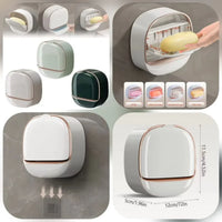 Wall mounted soap holder for bathroom and sink