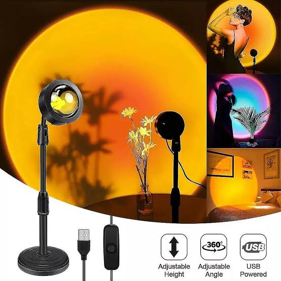 Sunset Projection Lamp RGB LED light for room decor