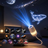 2-in-1 USB galaxy star projector night light