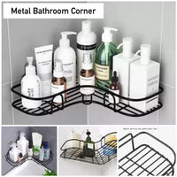 Self-adhesive triangular bathroom corner rack