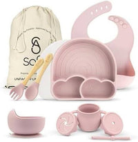 Baby Bib and Weaning Spoon Set for feeding