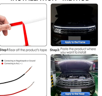 LED Hood Light Strip Dynamic Scan DRL Universal White